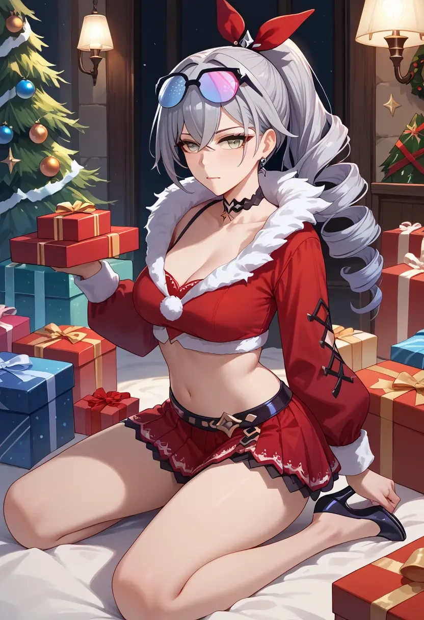 star rail,silver wolf,Christmas,skirt  - 